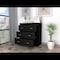 Tuhome Georgia Three Drawer Dresser, Metal Handles, Superior Top, Black CLW6468 - alternate 1